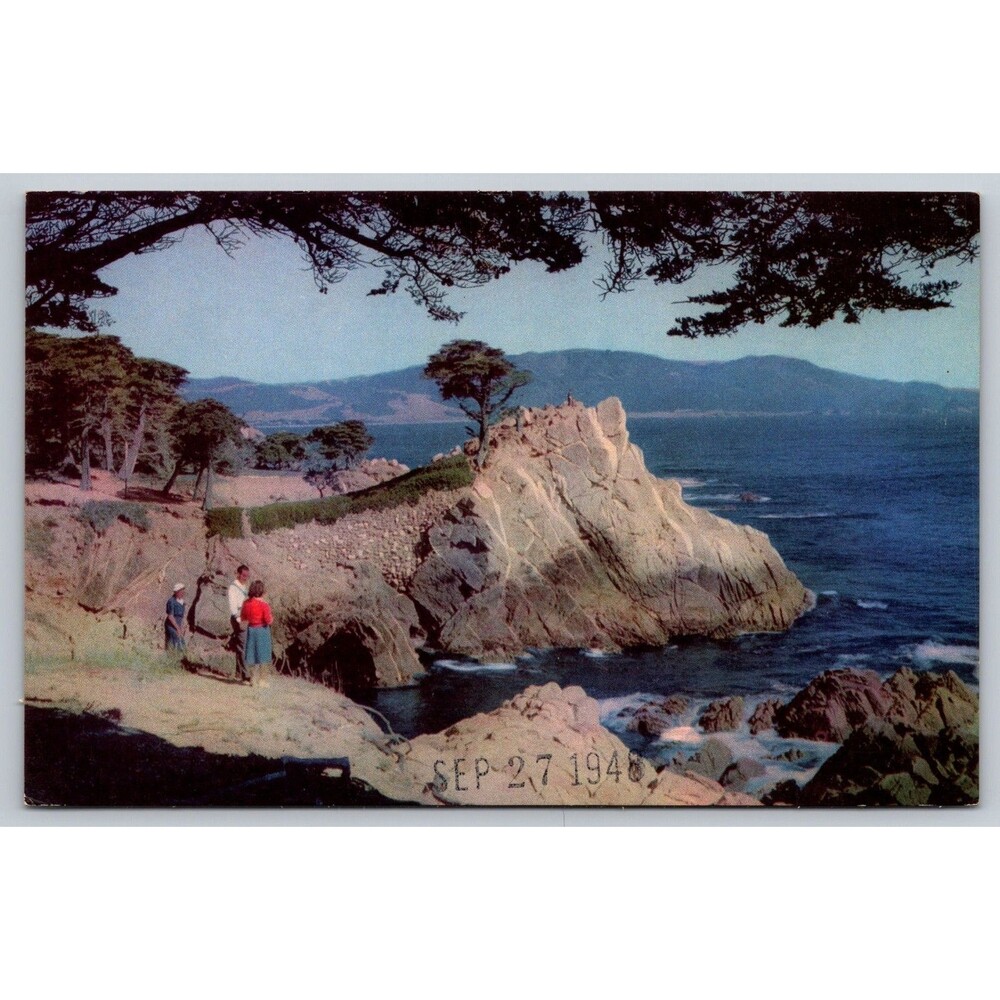 1948 Union Oil 76 Gasoline Postcard Seventeen Mile Drive Monterey Peninsula CA